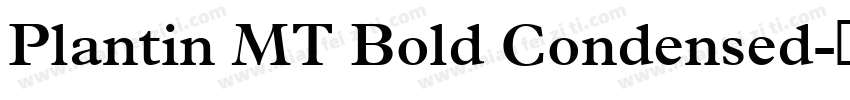 Plantin MT Bold Condensed字体转换